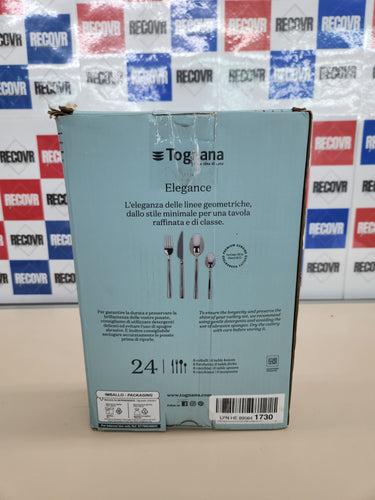 Tognana Elegance 24 cubiertos, acero 18/0, plata